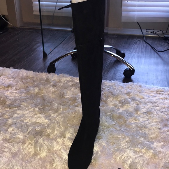 INC Black suede over the knee riding boot. - Picture 2 of 4